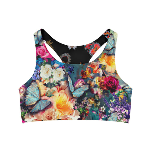 floral explosion reversible yoga top
