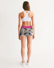 Load image into Gallery viewer, Sugar Beach Sea Shells Women&#39;s Mid-Rise Yoga Shorts
