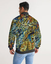 Load image into Gallery viewer, Acacia Leaves Men&#39;s Stripe-Sleeve Track Jacket
