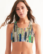 Load image into Gallery viewer, Vintage Surfer Beach Wood Women&#39;s Seamless Sports Bra
