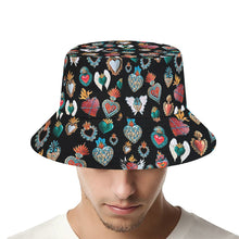 Load image into Gallery viewer, San Miguel My Heart Black Bucket hat

