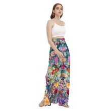 Load image into Gallery viewer, Floral Explosion Women&#39;s High Waist Wide Leg Trousers
