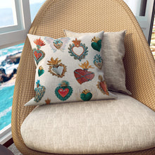 Load image into Gallery viewer, San Miguel My Heart Flax Pillow Cover with Zipper
