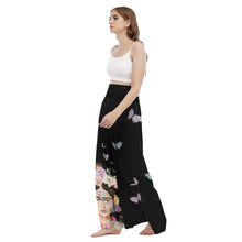 Load image into Gallery viewer, Oh My Frida! Women&#39;s Black High Waist Wide Leg Trousers

