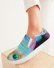Load image into Gallery viewer, Painted Peacock Women&#39;s Slip-On Canvas Shoe  LIMITED EDITION
