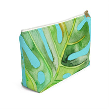 Load image into Gallery viewer, Jungle Leaf Cosmetic Accessory Pouch w T-bottom

