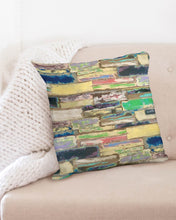 Load image into Gallery viewer, Bahama Beach Wood Throw Pillow Case 20&quot;x20&quot; Upcycled Plastic Textile
