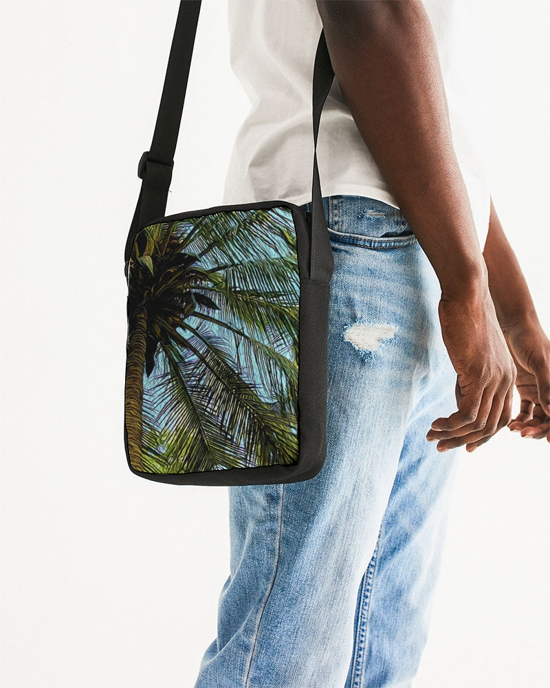 The Bright Painted Palm Messenger Pouch