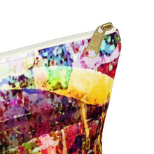 Load image into Gallery viewer, Abstract Toucan Zipper Cosmetic Accessory Pouch w T-bottom
