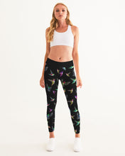 Load image into Gallery viewer, Hummingbird Pattern Paradise Women&#39;s Yoga Pants   (Poly/Spandex)
