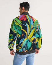 Load image into Gallery viewer, Bora Bora Pineapple Jungle Men&#39;s Stripe-Sleeve Track Jacket
