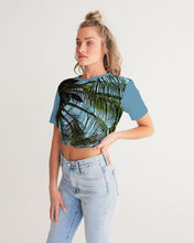 Load image into Gallery viewer, The Bright Painted Palm Women&#39;s Twist-Front Cropped Tee
