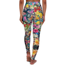 Load image into Gallery viewer, Floral Explosion Waisted Yoga Leggings
