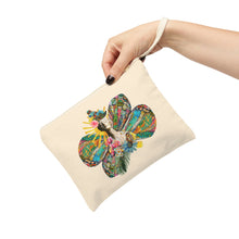 Load image into Gallery viewer, Freedom Butterfly Collage Canvas Cotton Zipper Pouch
