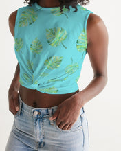 Load image into Gallery viewer, Jungle Leaf Women&#39;s Twist-Front Tank
