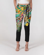 Load image into Gallery viewer, Freedom Butterfly Collage Women&#39;s Belted Tapered Pants
