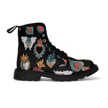 Load image into Gallery viewer, San  Miguel My Heart Women&#39;s Black Canvas Boots
