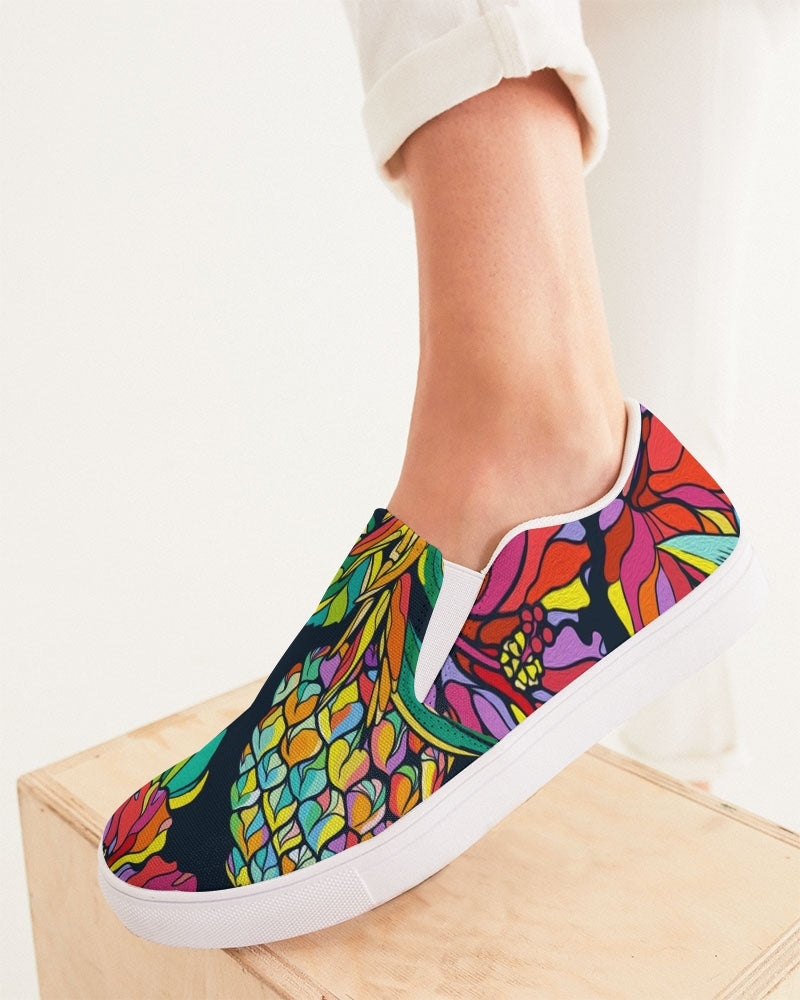Bora Bora Pineapple Jungle Women's Slip-On Canvas Shoe