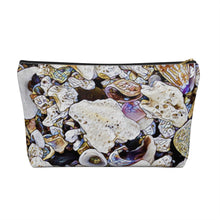 Load image into Gallery viewer, Sugar Beach Sea Shells Zipper Cosmetic Accessory Pouch w T-bottom
