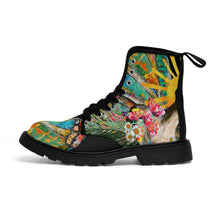 Load image into Gallery viewer, Let The Sun Shine Collage Women&#39;s Canvas Boots With Soul
