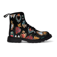 Load image into Gallery viewer, San  Miguel My Heart Women&#39;s Black Canvas Boots
