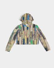 Load image into Gallery viewer, Bahama Beach Wood Women&#39;s Cropped Hoodie
