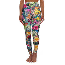 Load image into Gallery viewer, Floral Explosion Waisted Yoga Leggings
