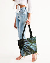 Load image into Gallery viewer, The Bright Painted Palm Canvas Zip Tote
