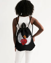 Load image into Gallery viewer, San Miguel My Heart heart and wings Canvas Drawstring Bag

