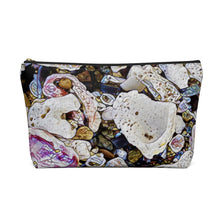 Load image into Gallery viewer, Sugar Beach Sea Shells Zipper Cosmetic Accessory Pouch w T-bottom

