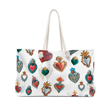 Load image into Gallery viewer, San Miguel My Heart White Weekender Bag
