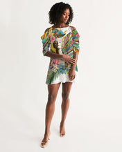 Load image into Gallery viewer, Let The Sun Shine Collage Women&#39;s Open Shoulder A-Line Dress
