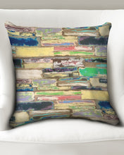 Load image into Gallery viewer, Bahama Beach Wood Throw Pillow Case 20&quot;x20&quot; Upcycled Plastic Textile
