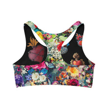 Load image into Gallery viewer, Floral Heaven Seamless double sided Sports Bra
