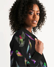 Load image into Gallery viewer, Hummingbird Paradise Women&#39;s Bomber Jacket
