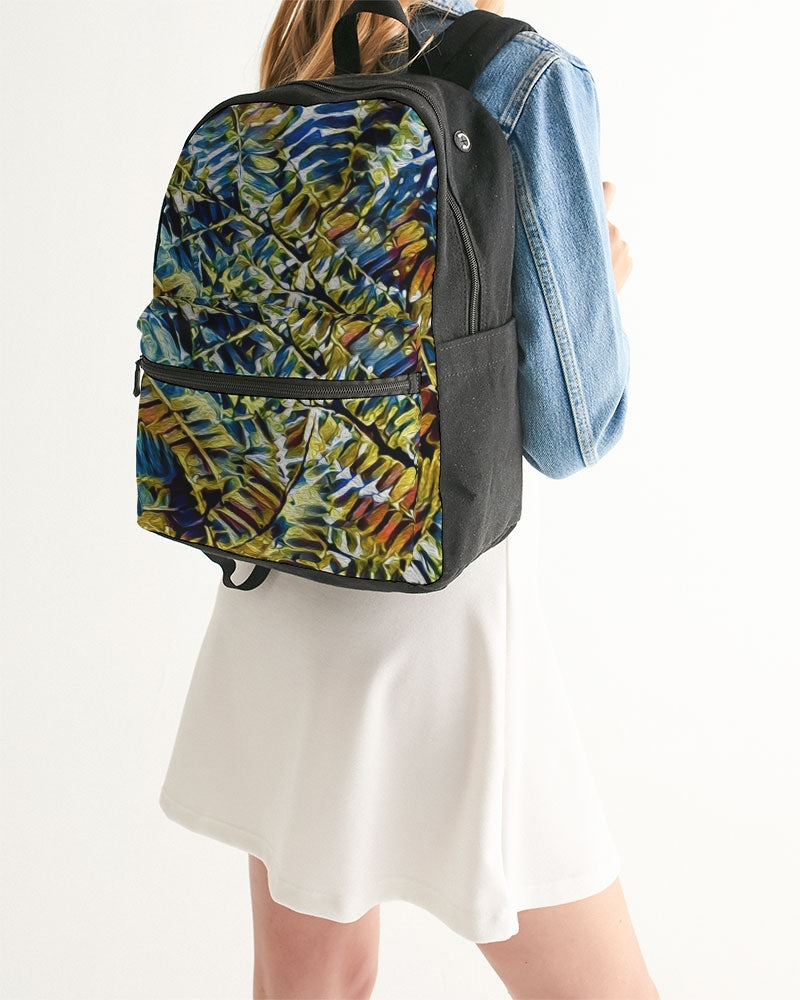 Acacia Leaves Small Canvas Backpack