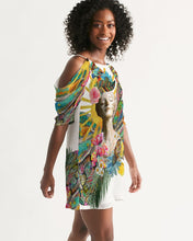 Load image into Gallery viewer, Freedom Butterfly Collage Women&#39;s Open Shoulder A-Line Dress
