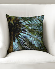 Load image into Gallery viewer, The Bright Painted Palm Throw Pillow Case 16&quot;x16&quot; Upcycled Plastic Textile
