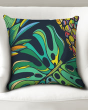Load image into Gallery viewer, Bora Bora Pineapple Jungle Throw Pillow Case 20&quot;x20&quot; Upcycled Plastic Textile
