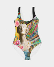 Load image into Gallery viewer, Freedom Butterfly Collage Women&#39;s One-Piece Swimsuit Upcycled Plastic Textiles

