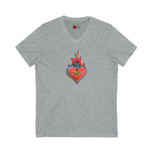 Load image into Gallery viewer, San Miguel My Heart Unisex Jersey Short Sleeve V-Neck Tee
