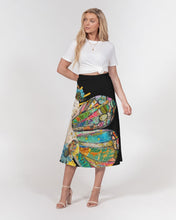 Load image into Gallery viewer, Freedom Butterfly Collage Women&#39;s A-Line Midi Skirt
