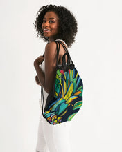 Load image into Gallery viewer, Bora Bora Pineapple Jungle Canvas Drawstring Bag
