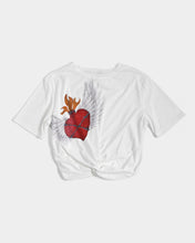 Load image into Gallery viewer, San Miguel My Heart &amp; Wings Women&#39;s Twist-Front Cropped Tee
