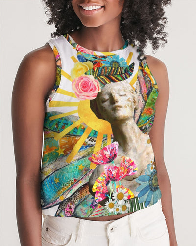 Freedom Butterfly Collage Women's Cropped Tank