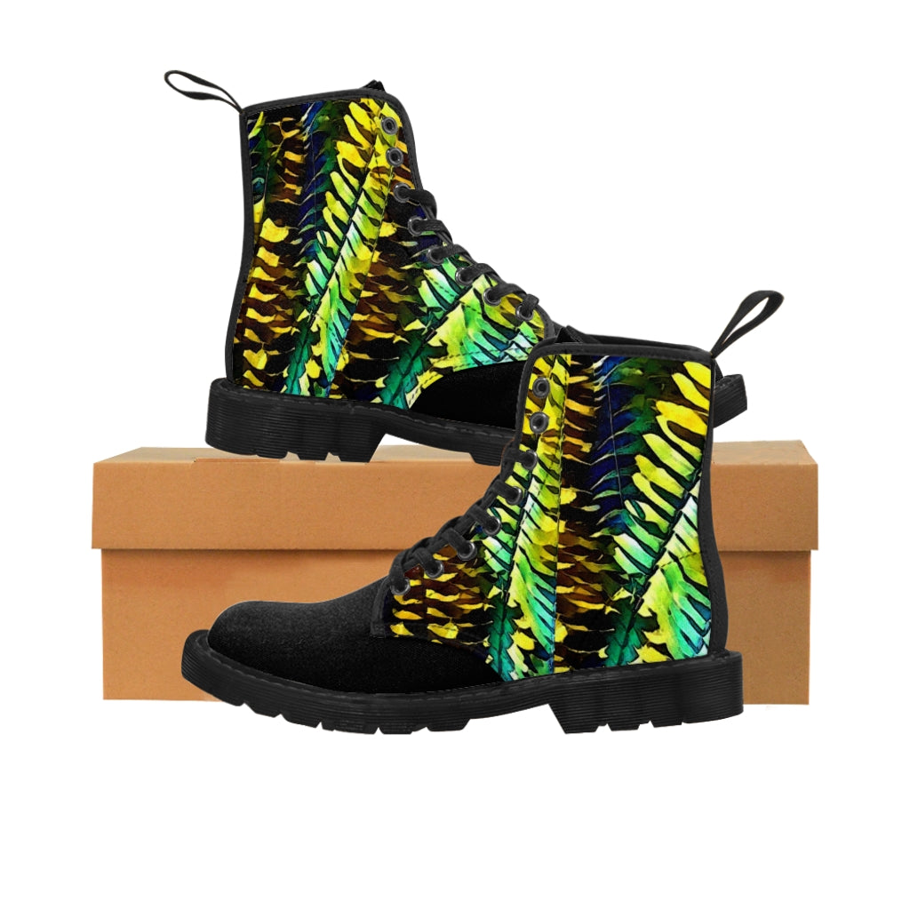 Daintree Jungle Ferns Canvas Boots with Soul