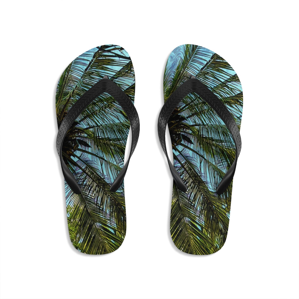 Tropical Palm Unisex Flip-Flops
