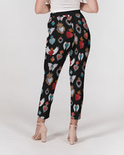 Load image into Gallery viewer, San Miguel My Heart Black Women&#39;s Belted Tapered Pants Upcycled Plastic Textiles
