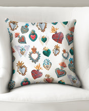 Load image into Gallery viewer, San Miguel My Heart Collection Throw Pillow Case 18&quot;x18&quot; Upcycled Plastic Textile
