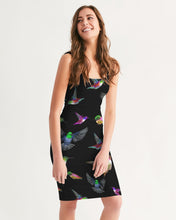 Load image into Gallery viewer, Hummingbird Pattern Paradise Women&#39;s Midi Bodycon Dress
